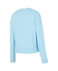 Concepts Sport Women's 2-Piece Light Blue Michigan Wolverines Elevation Tri-Blend Long Sleeve Top and Short Set
