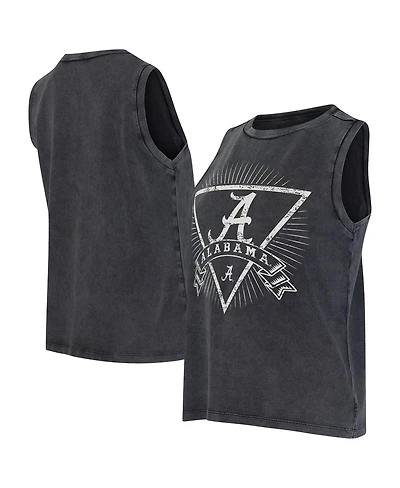 Concepts Sport Women's Charcoal Alabama Crimson Tide Distressed Market French Terry Tank Top