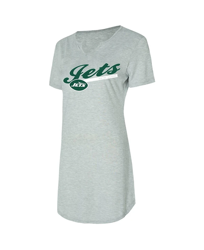 Concepts Sport Women's Gray New York Jets Petition Knit Nightshirt