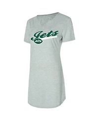 Concepts Sport Women's Gray New York Jets Petition Knit Nightshirt