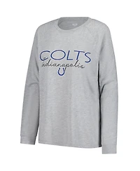Concepts Sport Women's Royal/Gray Indianapolis Colts Petition Raglan Long Sleeve Top and Shorts Set
