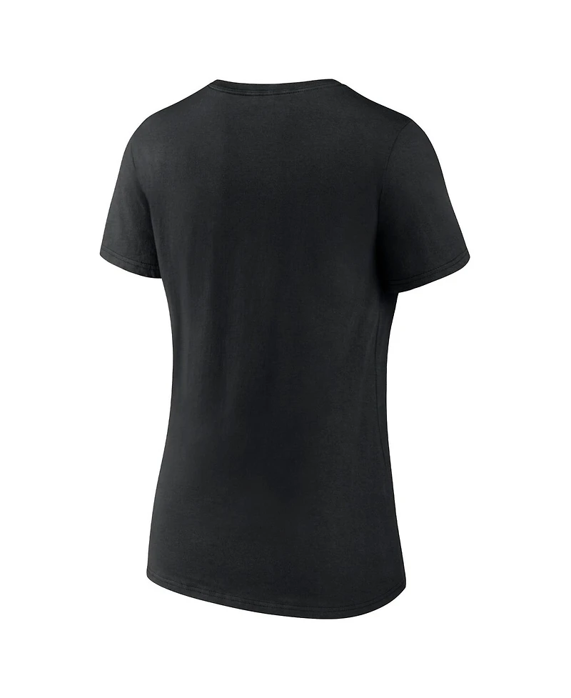 Fanatics Mto Label Women's Black San Francisco 49ers Sugar Skull V-Neck T-Shirt