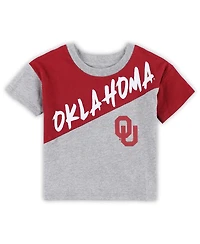 Outerstuff Toddler 2-Piece Heather Gray Oklahoma Sooners Super Star T-Shirt and Shorts Set