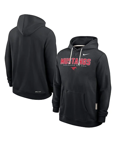 Nike Men's Black Smu Mustangs 2025 Sideline Performance Pullover Hoodie