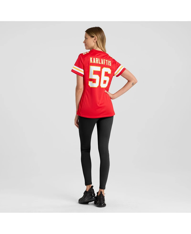 Nike Women's George Karlaftis Red Kansas City Chiefs Game Player Jersey