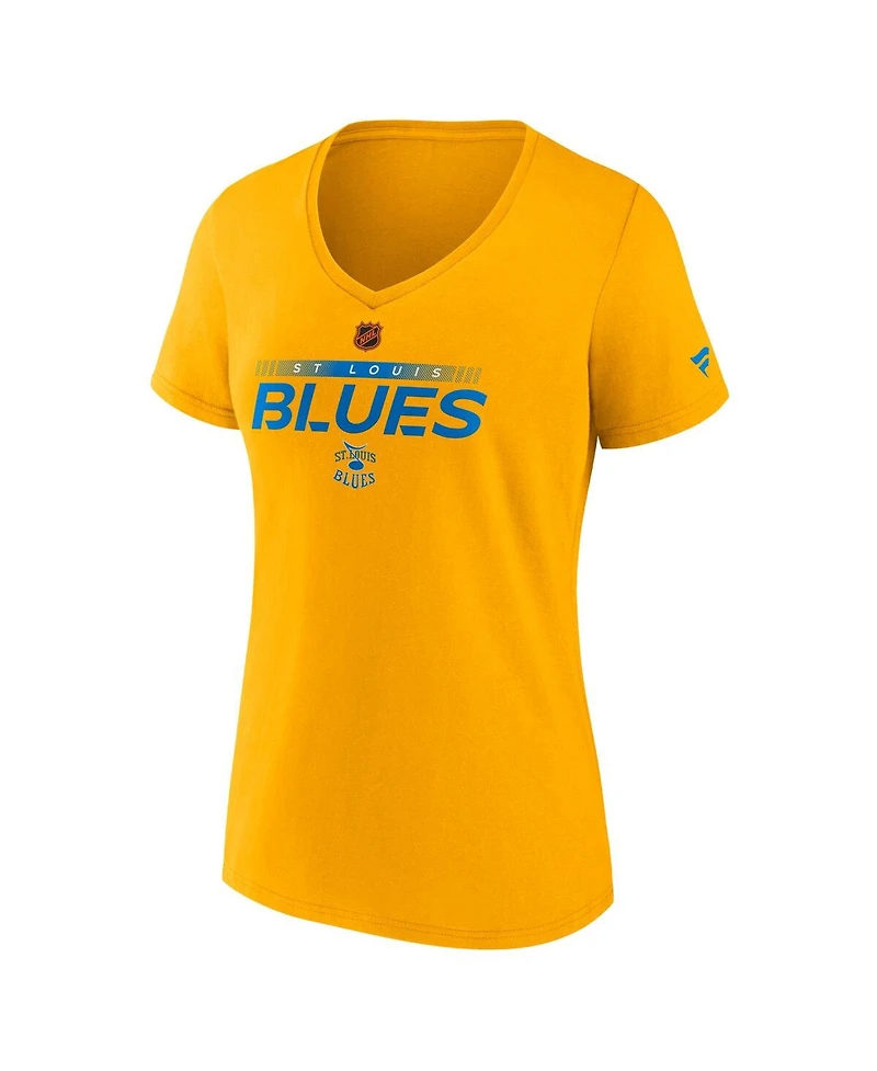 Fanatics Women's Gold St. Louis Blues Special Edition V-Neck T-Shirt