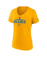 Fanatics Women's Gold St. Louis Blues Special Edition V-Neck T-Shirt