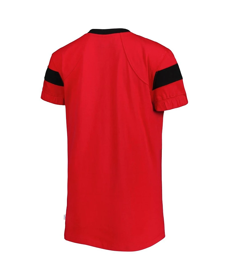 Touch Women's Red Bubba Wallace Pre-Game V-Neck T-Shirt
