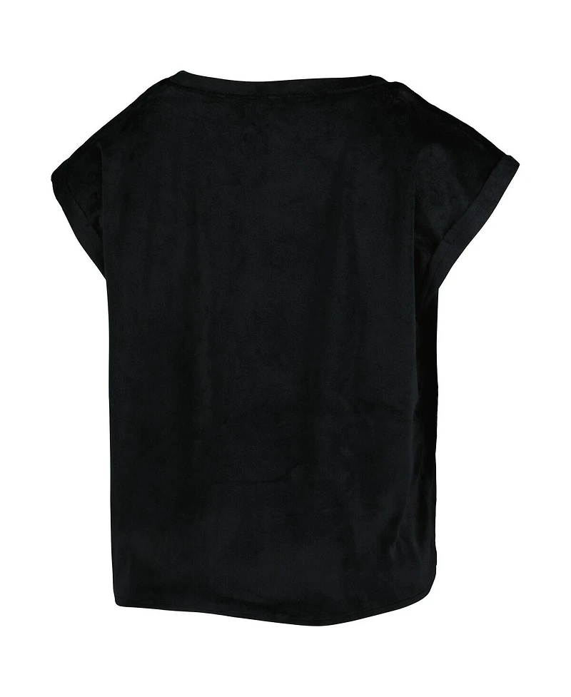 Concepts Sport Women's 2-Piece Black Charlotte Fc Intermission Top and Shorts Sleep Set