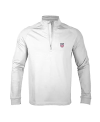 Levelwear Men's White Usmnt Calibre Quarter-Zip Pullover Sweatshirt
