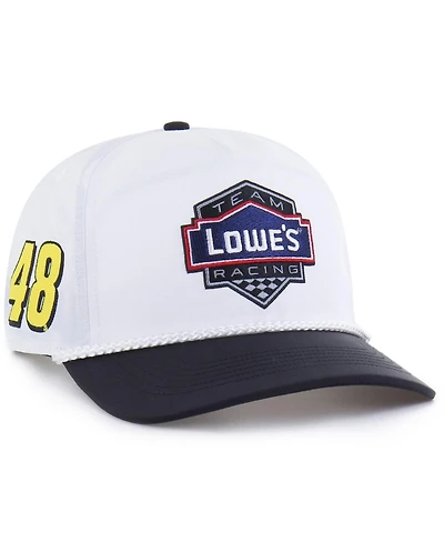 '47 Brand Men's White/Black Jimmie Johnson Lowe's Rope Hitch Adjustable Hat