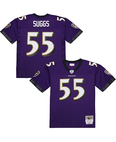 Mitchell & Ness Men's Terrell Suggs Purple Baltimore Ravens 2003 Legacy Replica Jersey