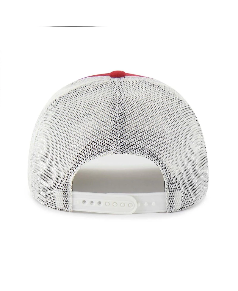 '47 Brand Men's and Women's Crimson Oklahoma Sooners Contemporary Basics Foundation Trucker Hitch Adjustable Hat