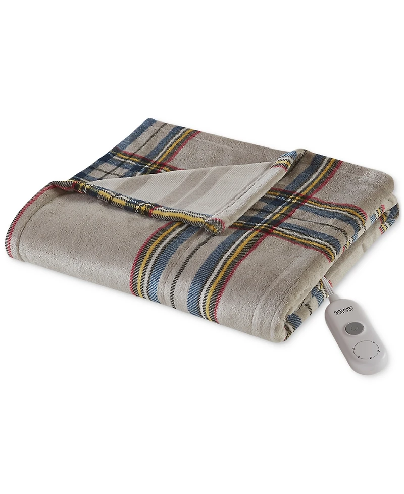 Premier Comfort Heated Cozy Plush Reversible Throw, 50" x 60"