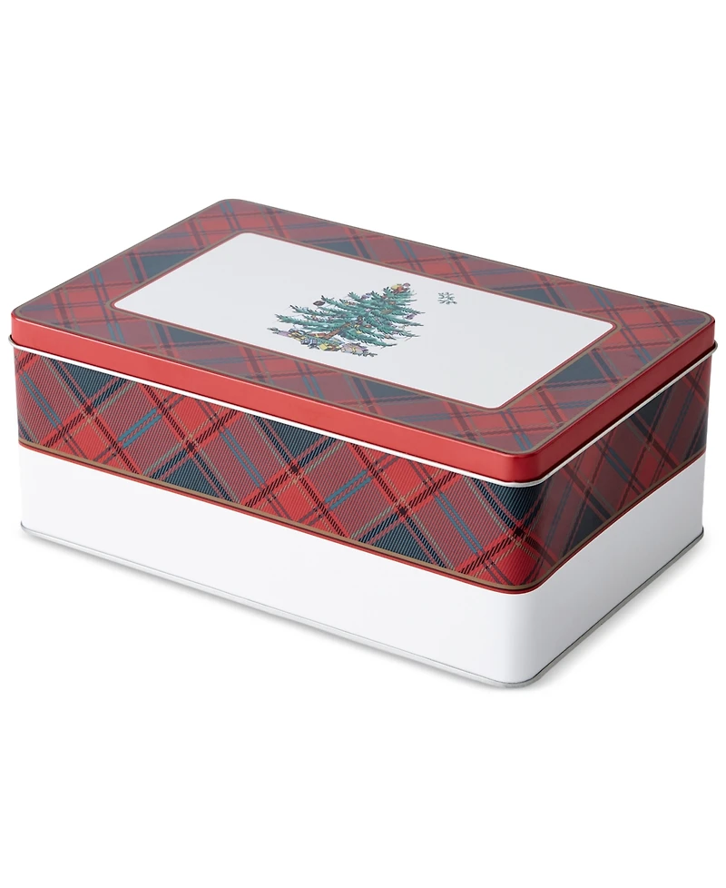 Spode Christmas Tree Tartan 5-Pc. Mug & Tin Coaster Set