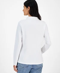 Nautica Jeans Women's Long Sleeve Polo Shirt