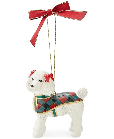 Spode Christmas Tree French Poodle Ornament