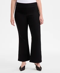 I.n.c. International Concepts Plus High-Rise Pull-On Flared Jeans, Macy's Exclusive