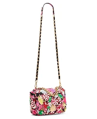 Betsey Johnson Holiday Blow Out Flap Small Crossbody Bag