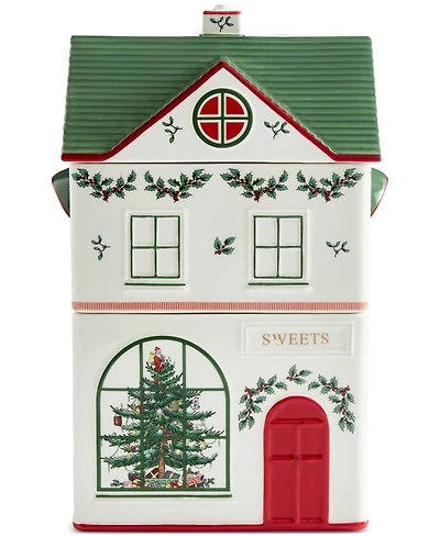 Spode Christmas Tree Village Stacking Canister