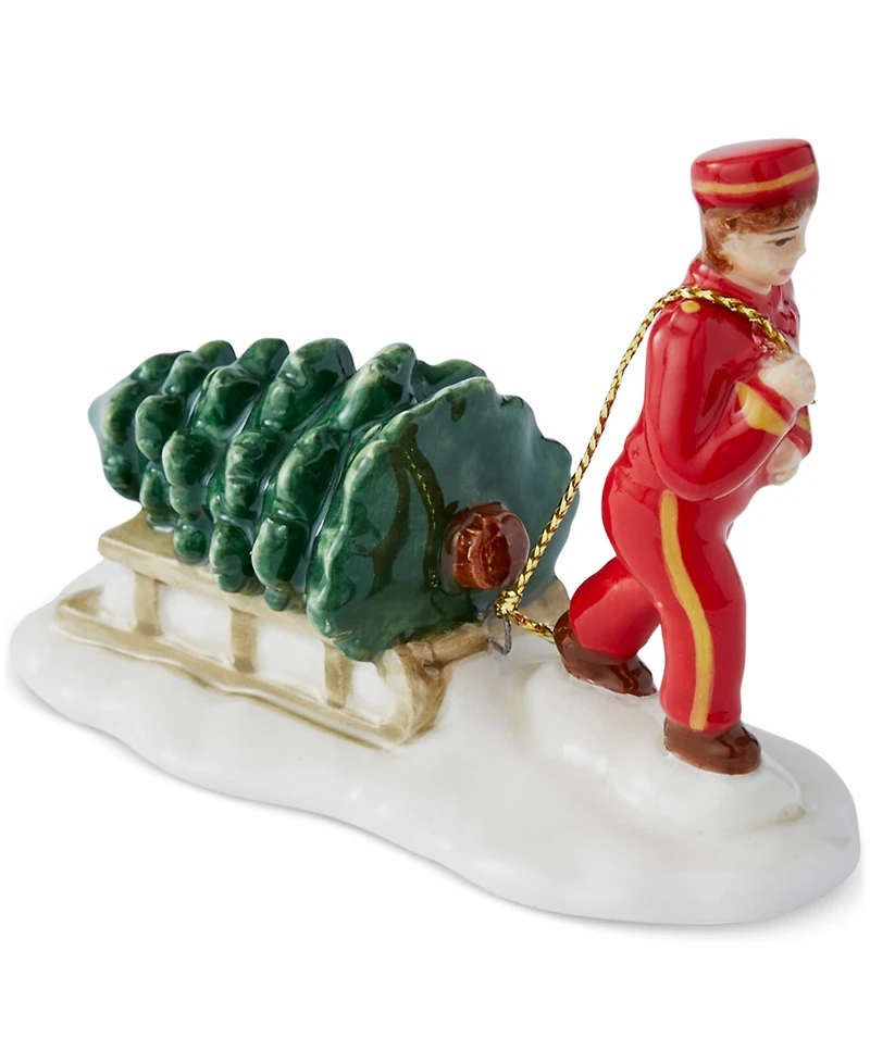 Spode Christmas Tree Figural Village Bell Hop Figurine