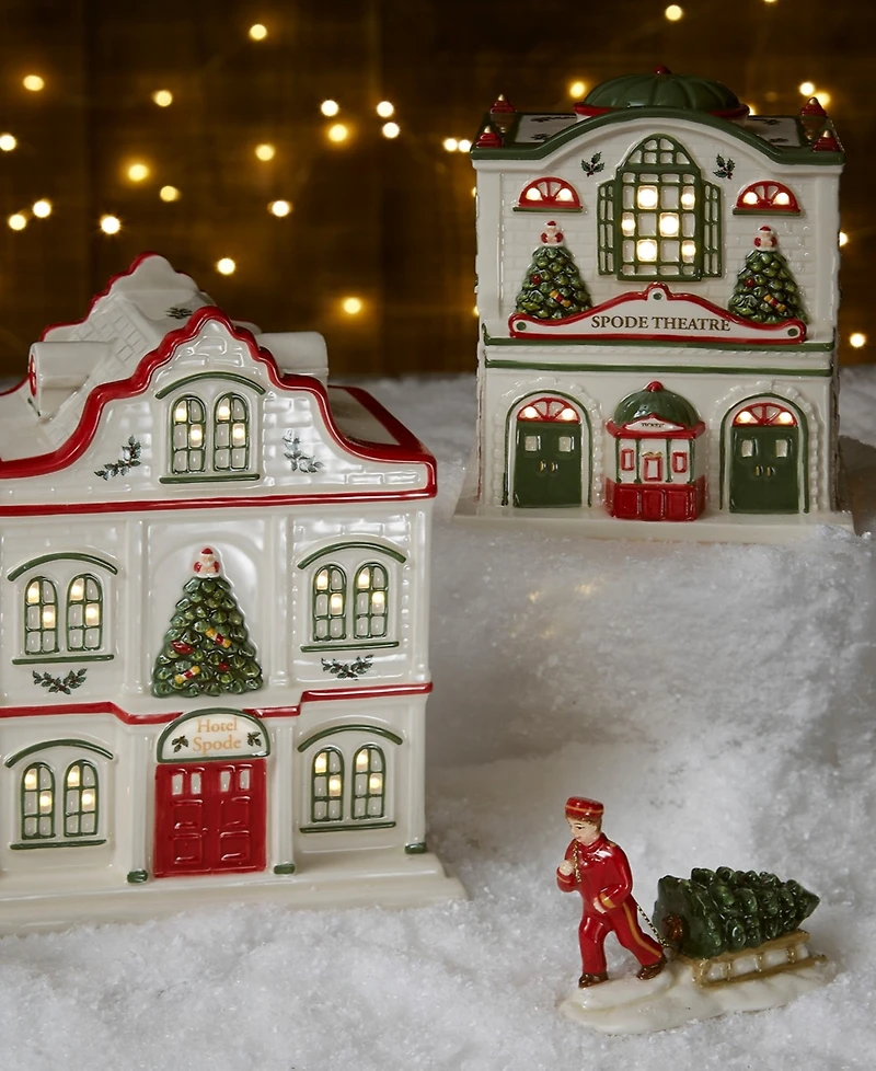 Spode Christmas Tree Figural Village Bell Hop Figurine