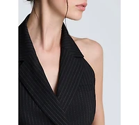 Kenneth Cole Women's Pinstripe Peak Lapel Blazer