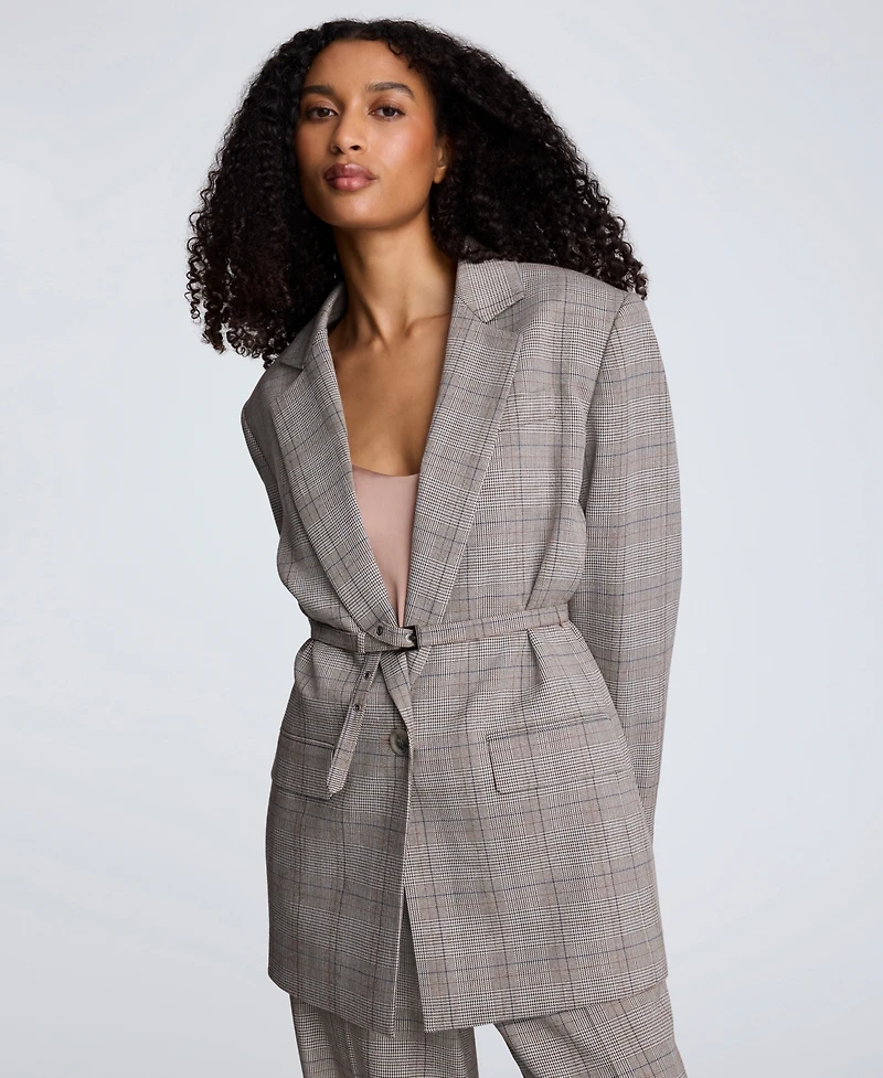 Kenneth Cole Women's Plaid Blazer