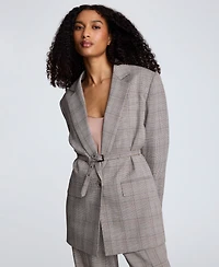 Kenneth Cole Women's Plaid Blazer