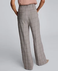 Kenneth Cole Women's Plaid High-Rise Pants