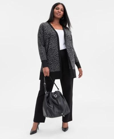 I.N.C. International Concepts Plus Size Animal Jacquard Cardigan High Rise Leggings Macys Exclusive