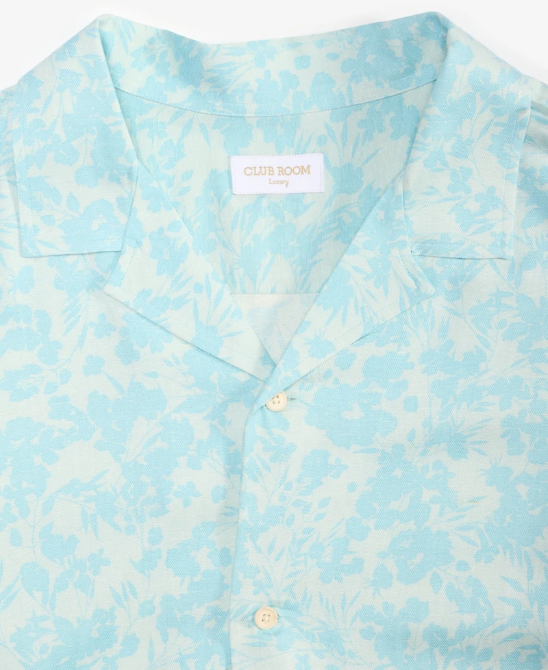 Club Room Men's Copen Short Sleeve Floral Print Button-Front Camp Shirt, Macy's Exclusive