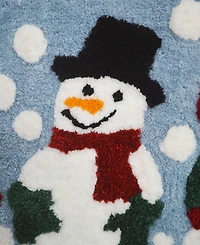 Holly Bells Snowman Trio Bath Rug, 20" x 32"