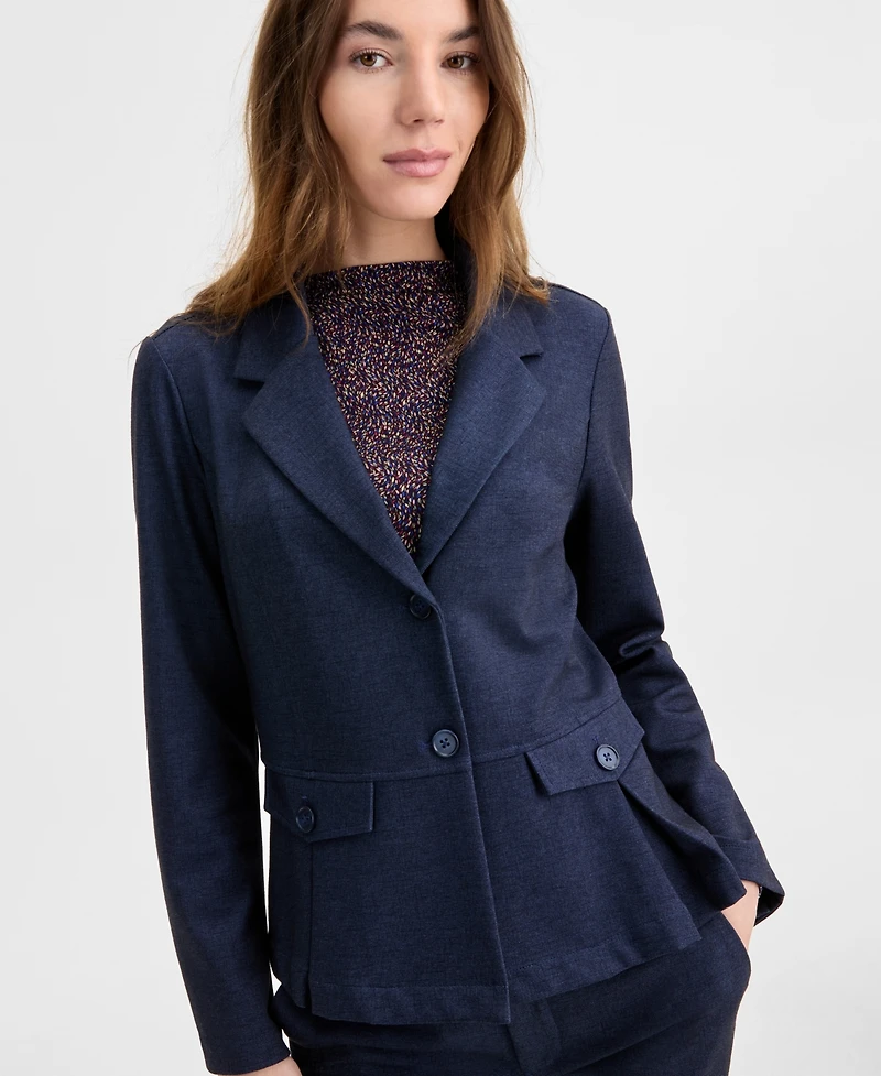 Liverpool Los Angeles Women's Peplum-Hem Blazer
