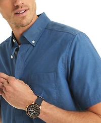 Nautica Men's Short Sleeve Button-Down Oxford Shirt