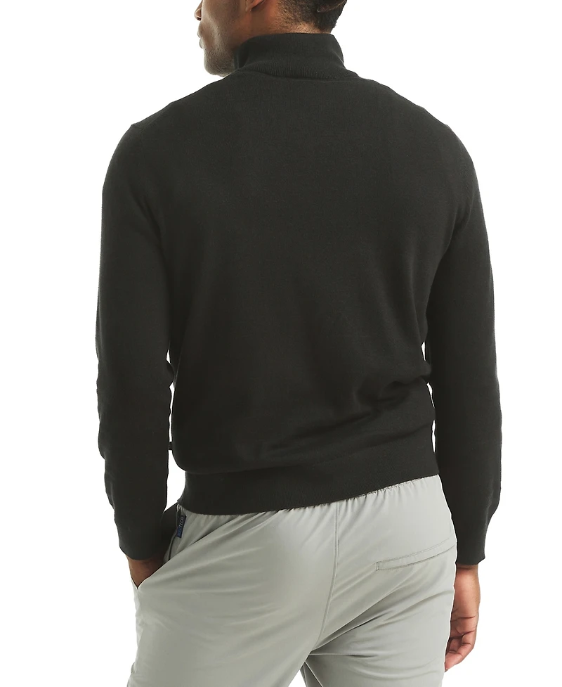 Nautica Men's Navtech Classic-Fit Solid Quarter Zip Sweater