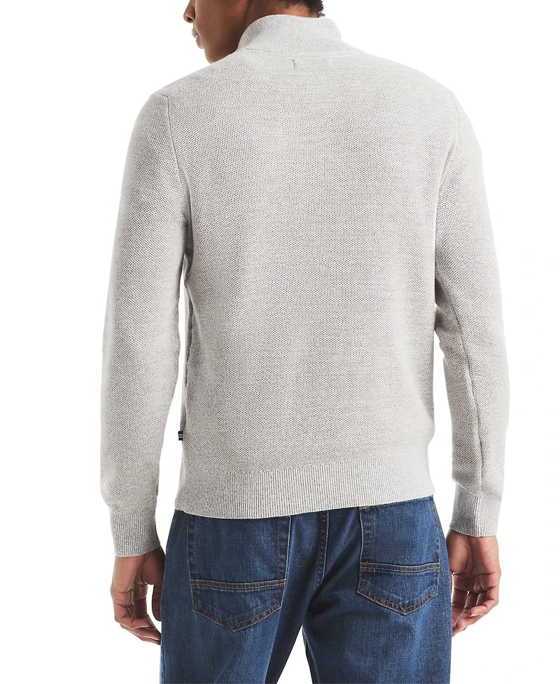 Nautica Men's Ribbed Collar Sweater