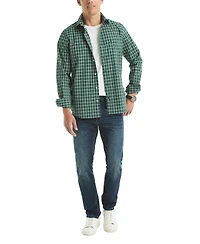 Nautica Men's Plaid Pattern Button-Down Shirt