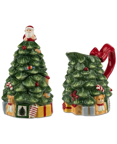 Spode Christmas Tree Creamer & Sugar Bowl Set
