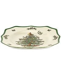 Spode Christmas Tree Scalloped 9" Salad Plate, Set of 4