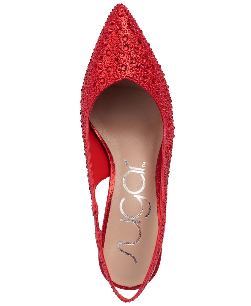 Sugar Women's Dazzy Slingback Rhinestone Dress Pumps