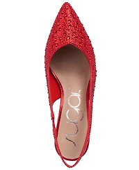 Sugar Women's Dazzy Slingback Rhinestone Dress Pumps