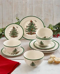 Spode Christmas Tree 12-Pc. Dinnerware Set, Service for 4, Created for Macy's