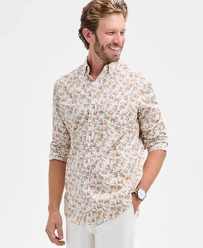 Club Room Men's Motta Short Sleeve Floral Print Button-Down Shirt, Macy's Exclusive