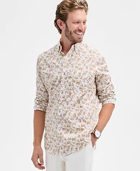 Club Room Men's Motta Short Sleeve Floral Print Button-Down Shirt, Macy's Exclusive