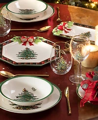 Spode Christmas Tree Stemless Wine Glasses, Set of 4