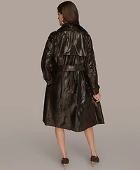Donna Karan New York Women's Double Breasted Belted Trench Coat