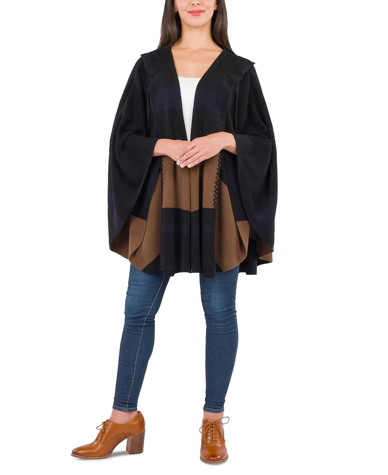 Patricia Nash Striped Hooded Cape