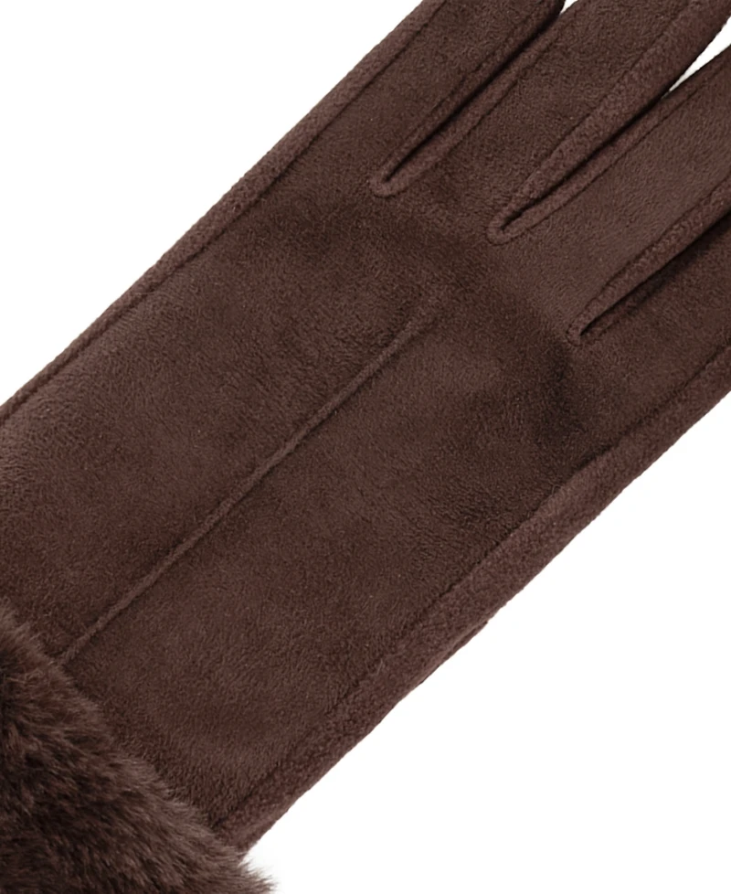 Isotoner Signature Women's Mya smartDRI Faux-Fur Cuff Gloves