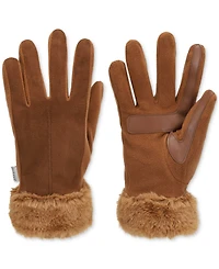 Isotoner Signature Women's Mya smartDRI Faux-Fur Cuff Gloves